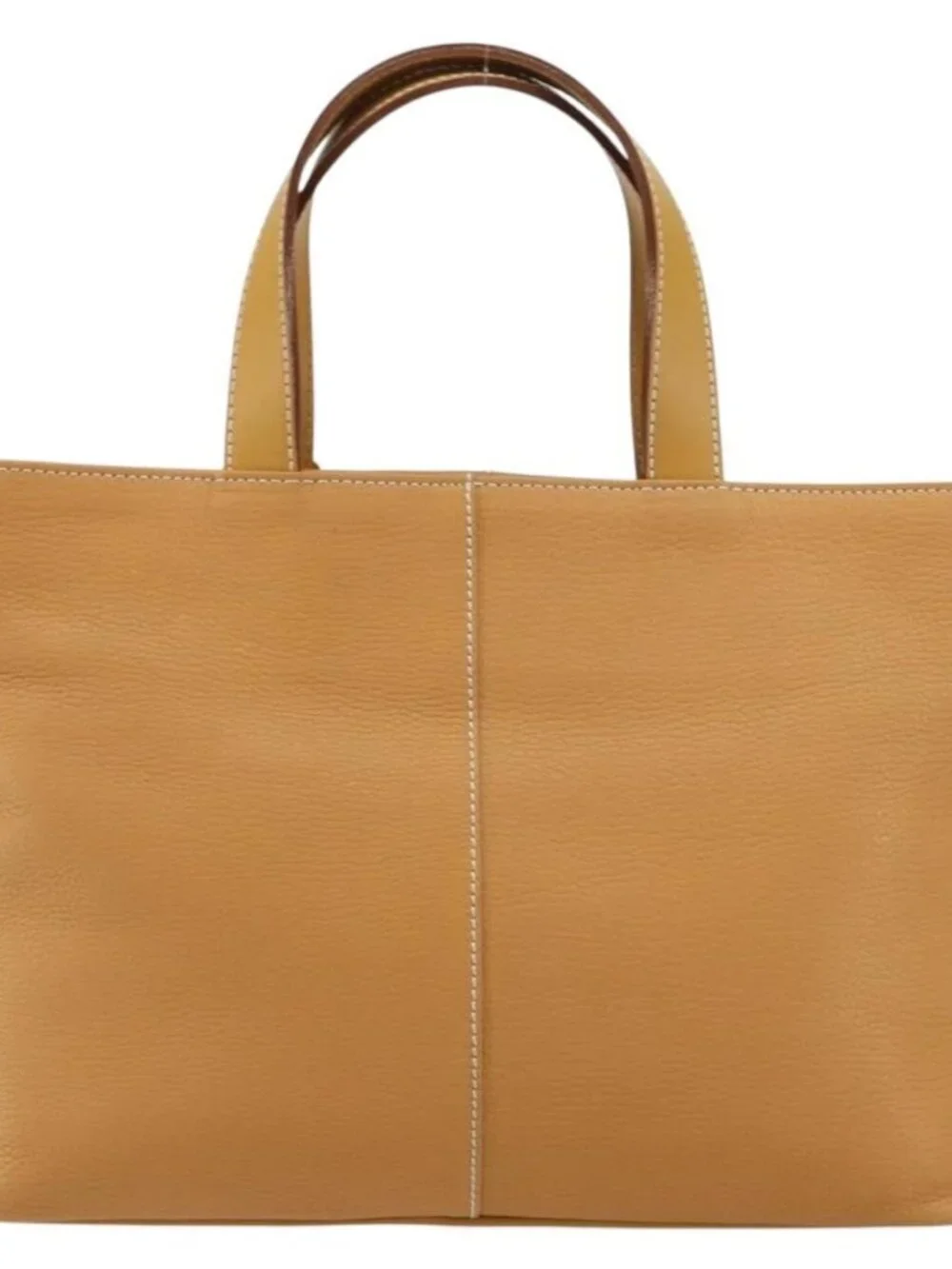 Burberrys Tote Bag Leather Beige Gold Auth 160726 - Picture 3 of 16